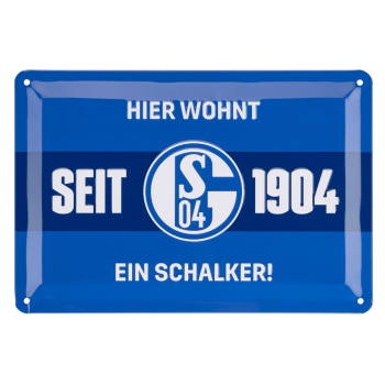 FC Schalke 04 - Blechschild Hier wohnt ein Schalker